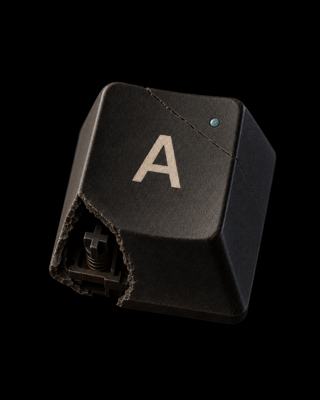 Computer keyboard key bearing the letter A